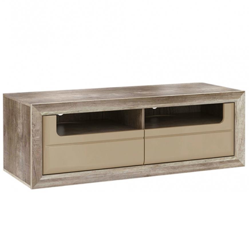 Tv Stolek Tiziano 2s Tzt12 Starožitný Dub / Béžový Lesk Baumax