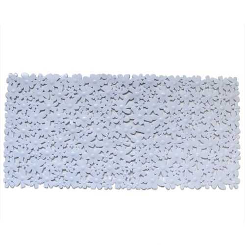 Vanová podložka 68x33 j-6833 květiny bílá Baumax