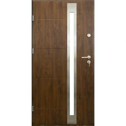 Vchodové dveře Ibiza 90L Ořech 55 otevírající se dovnitř Baumax