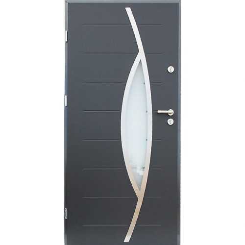 Vchodové dveře Leon 90L Antracit otevírající se dovnitř Baumax