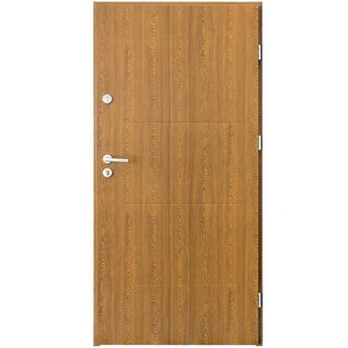 Vchodové dveře Sevilla 90P Zlatý Dub dovnitř otevření Baumax