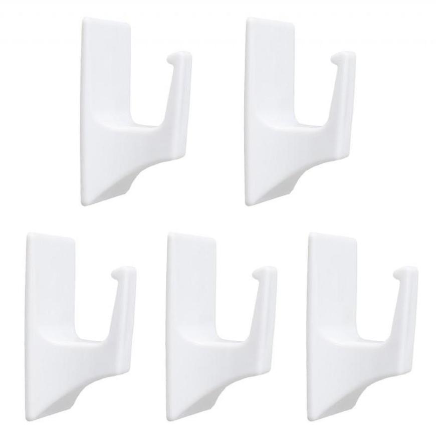 Věšák plastový bílý 5ks rct Baumax