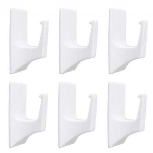 Věšák plastový bílý 6ks rct Baumax