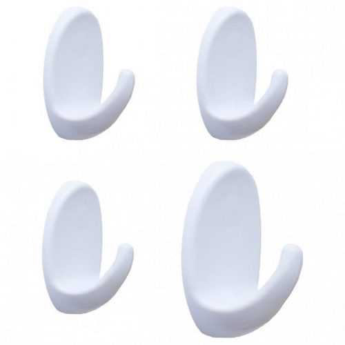 Věšák plastový oval bílý 4ks Baumax