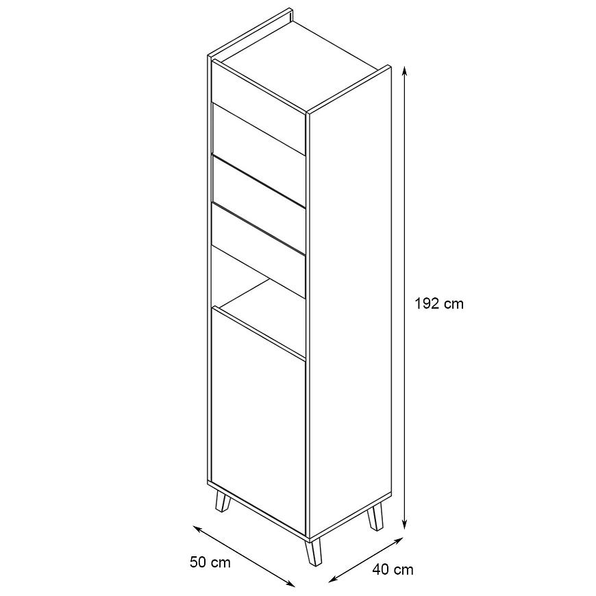 Vitrína Flix 1 P Bílý/Černá Baumax