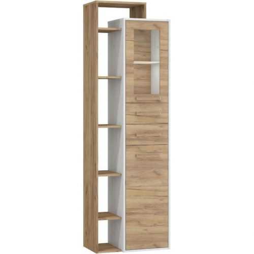 Vitrína Rio 64cm Dub Craft Bílý/Zlatý L1D2S Baumax