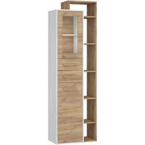 Vitrína Rio 64cm Dub Craft Bílý/Zlatý P1D2S Baumax