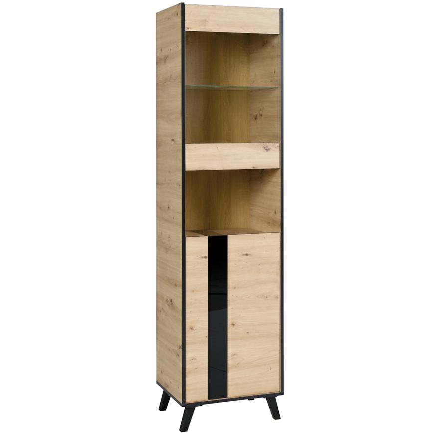 Vitríne Flix 1 L Dub Artisan/Černá Baumax