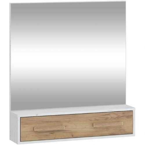 Zrcadlo Rio 84cm Dub Craft Bílý/Zlatý Baumax