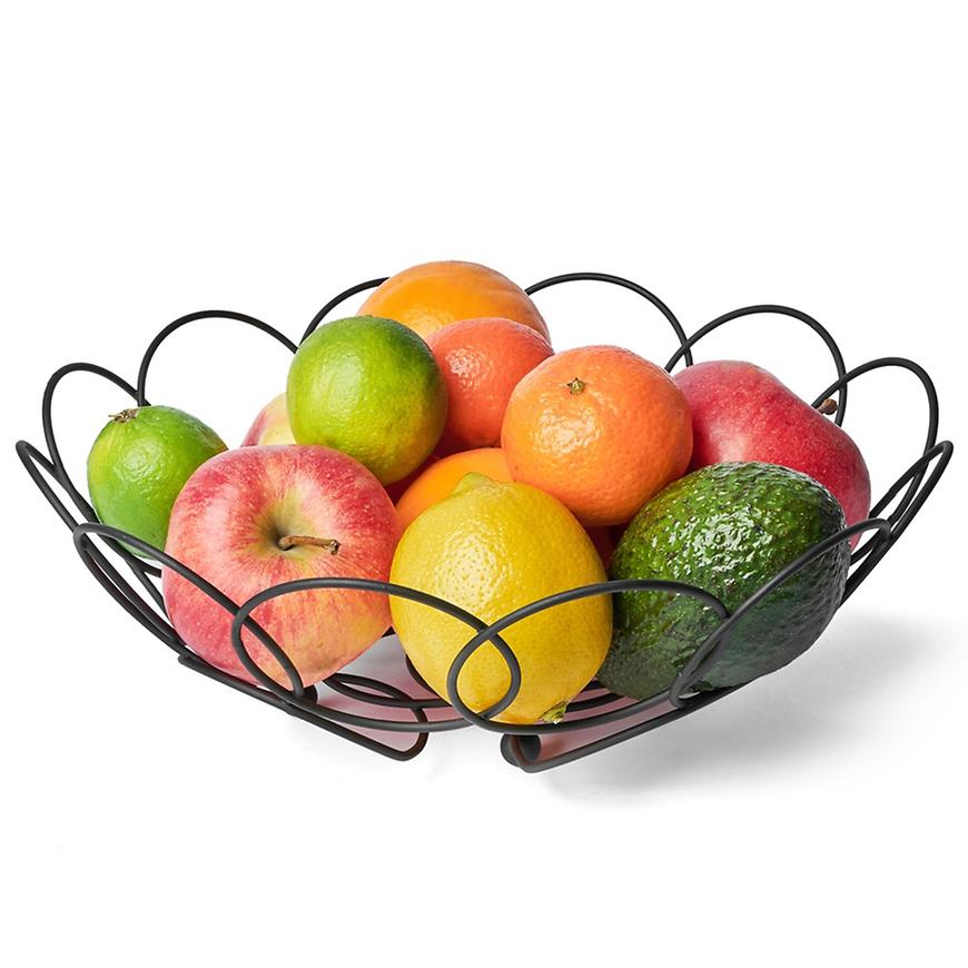Košík na ovoce rozeta černý 29x10