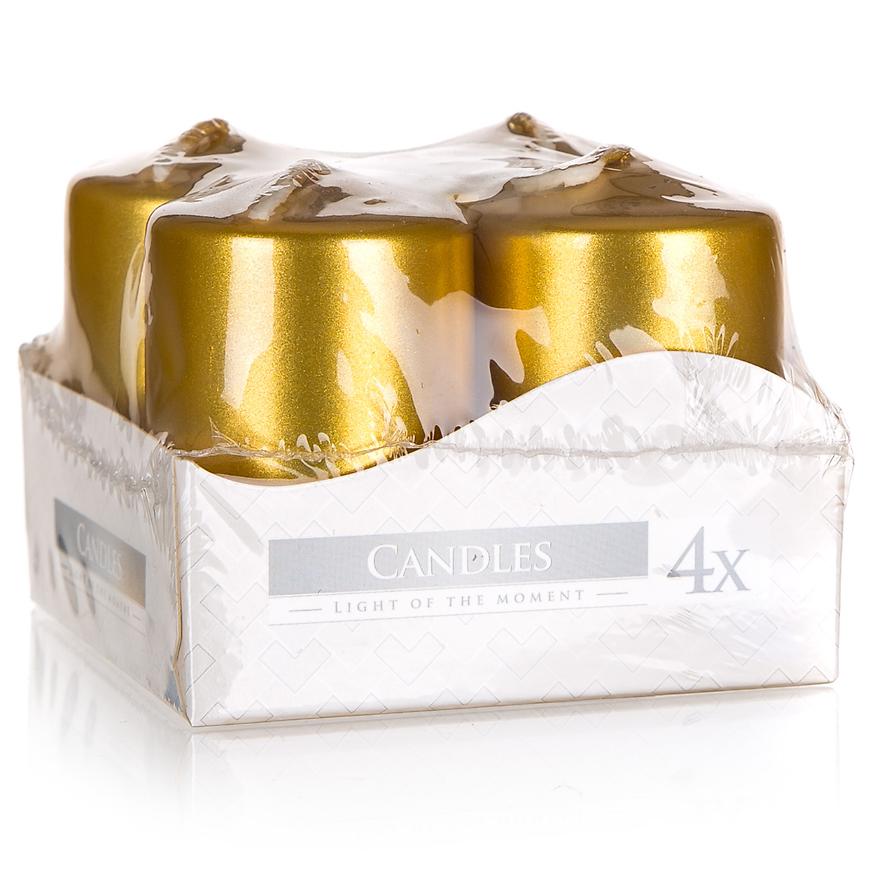 Sada svíček 40/60mm 4ks zlaté A16887
