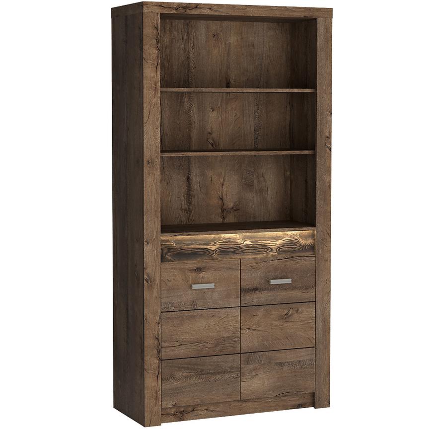 Vitrína I5 Indianapolis jasan tmavý Baumax