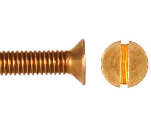 Šroub zap. hl. drážka mosaz