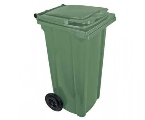 Popelnice plastová 120l s kolečky - zelená