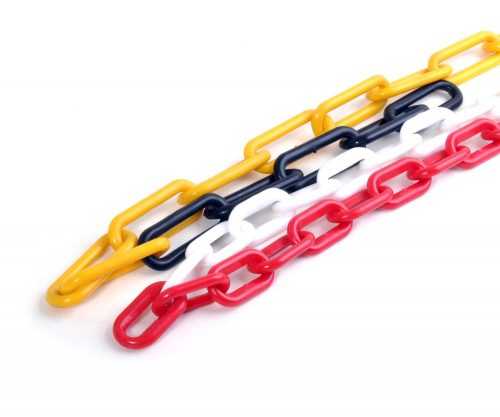 Řetěz plastový barevný - 6mm bílý