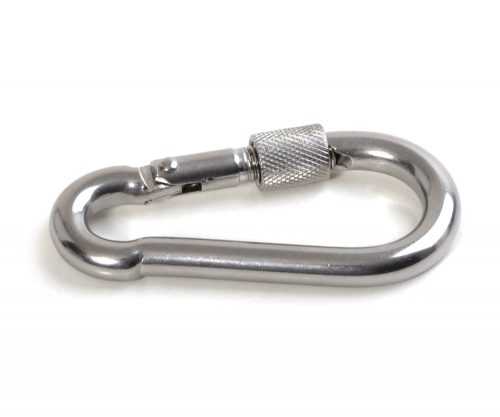 Karabina hasičská s pojistkou nerez DIN 5299D - 6x60