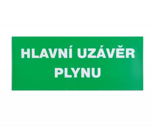 Tabulka Hlavní uzávěr plynu