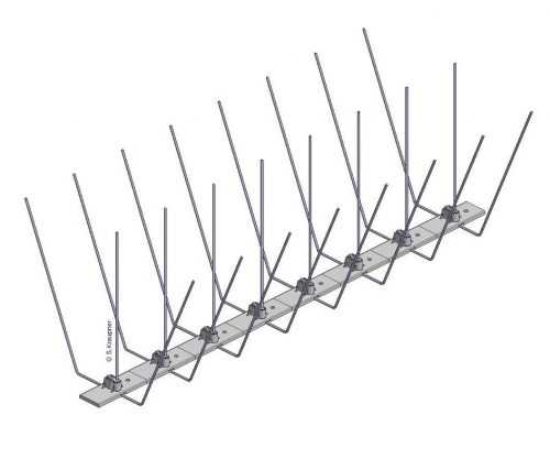 Lišta s hroty proti ptákům 3řadá Kraupner H113