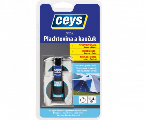 Lepidlo Ceys na plachty/kaučuk 7ml+4 záplaty