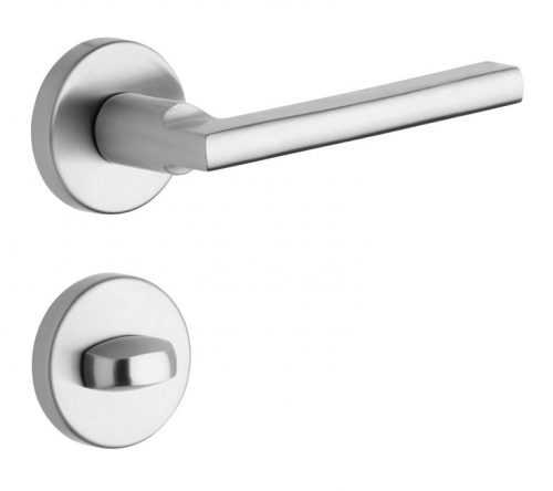 Rostex Brit/SNH rozetové dveřní kování - klika-klika pro vložku Nerez mat