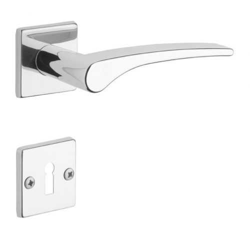 Rostex Praktik/S rozetové dveřní kování - klika-klika pro klíč Cr - nerez