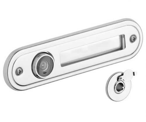 Rostex průhledítko se jmenovkou oblé - Nerez mat