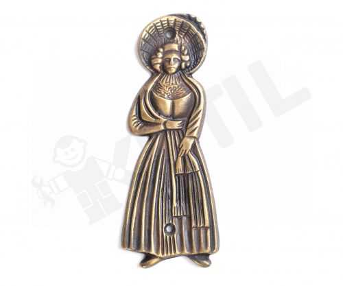 Emblém WC dámy staromosaz ST1