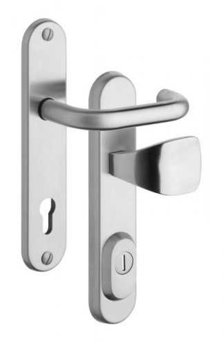 Rostex R1/O Bravo bezpečnostní kování - klika-madlo 90 NerezMatTi