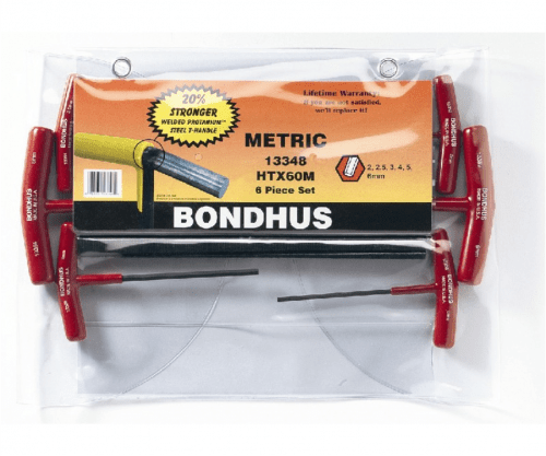 Sada imbus T-klíčů 6ks 2-6mm BONDHUS HTX60M