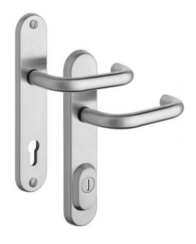 Rostex R4/O Bravo bezpečnostní kování - klika-klika 72 Nerez Mat