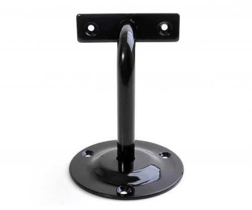 Držák zábradlí kulatý Nova - černý