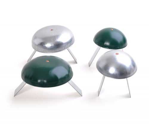 Krytka plotového sloupku s pérem - 58mm zelená