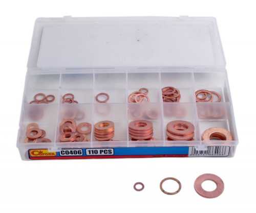 Sada těsnících kroužků - CU 110ks 6-16mm