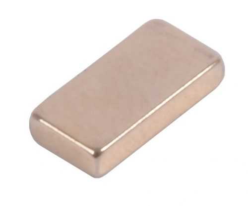Magnet neodym kvádr - 5x5x5mm pozlacený