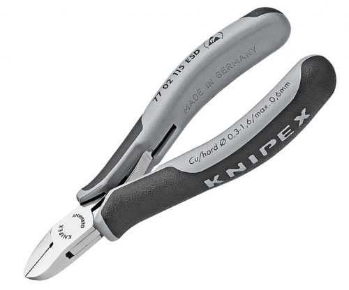 Kleště štípací boční pro elektroniku Knipex 77 02 115 ESD