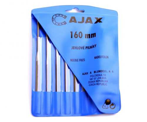Sada jehlových pilníků s držadlem 160/2 6dílná Ajax