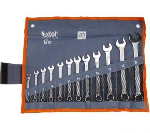 Sada očkoplochých klíčů 12ks 6-22mm Extol Premium 6333