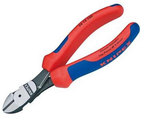 Kleště štípací boční silové s pružinou Knipex 74 12 - 160mm 74 12 160