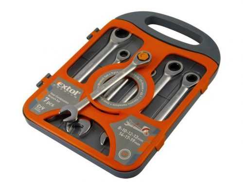 Sada ráčnových očkoplochých klíčů 7ks Extol Premium 8816100