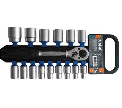 Extol Premium Gola sada nástrčných klíčů 16ks