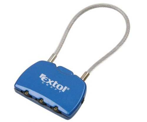 Zámek kódový lankový 15cm Extol Craft 78115