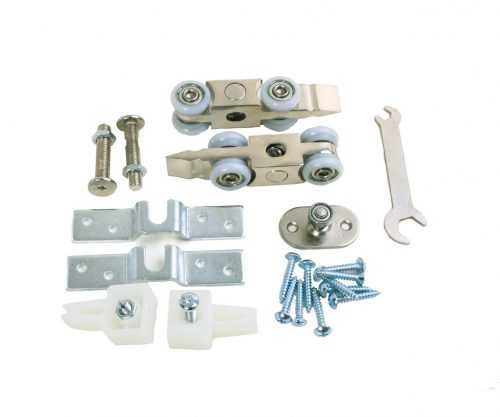 Kování na posuvné dveře - sada vozíků bez lišty