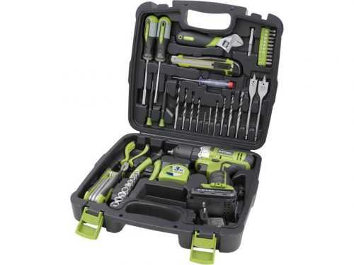 Sada nářadí 46ks + aku šroubovák 12V Li-Ion Extol Craft 422800