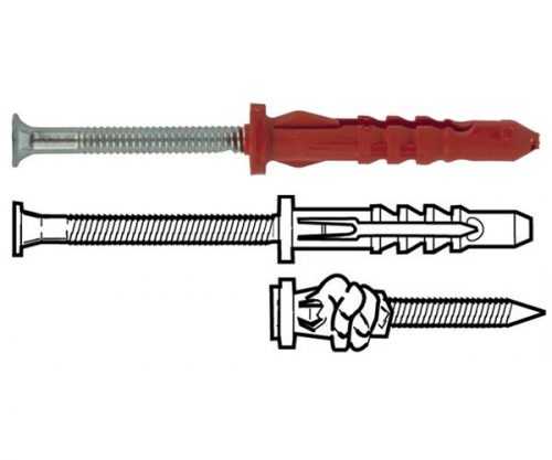 Hmoždinka natloukací uzlovací Don Quichotte Total-Fixx 6x40