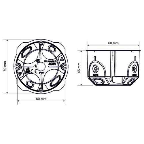 Krabice KPL 64-45/LD do dutých stěn Euronářadí
