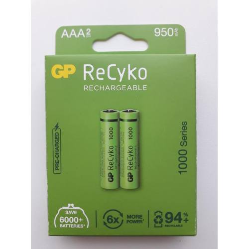Baterie dobíjecí GP RECYKO 1000 AAA (HR6)