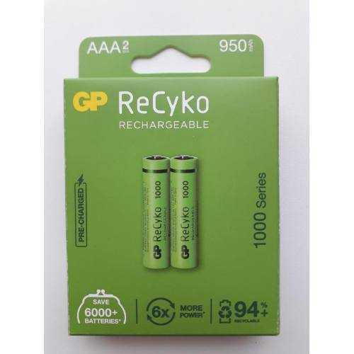 Baterie dobíjecí GP RECYKO 1000 AAA (HR6)