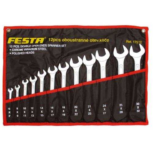 Klíče otevřené oboustranné 12 ks