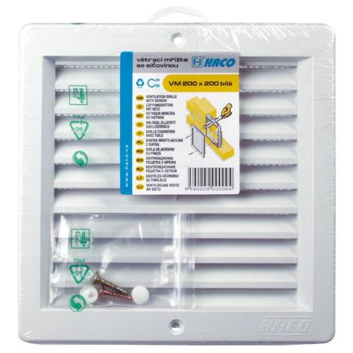 Mřížka větrací s rámečkem a síťovinou VM