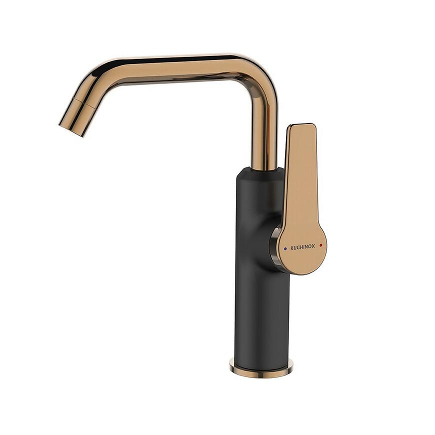 Baterie umyvadlová vysoká „L” ALANIS Black/Gold Kuchinox